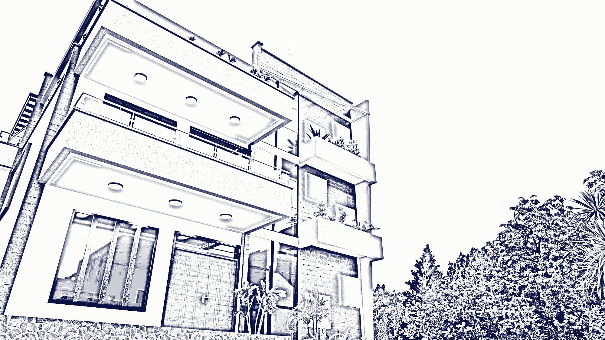 Villa Chicha, Kinshasa, croquis